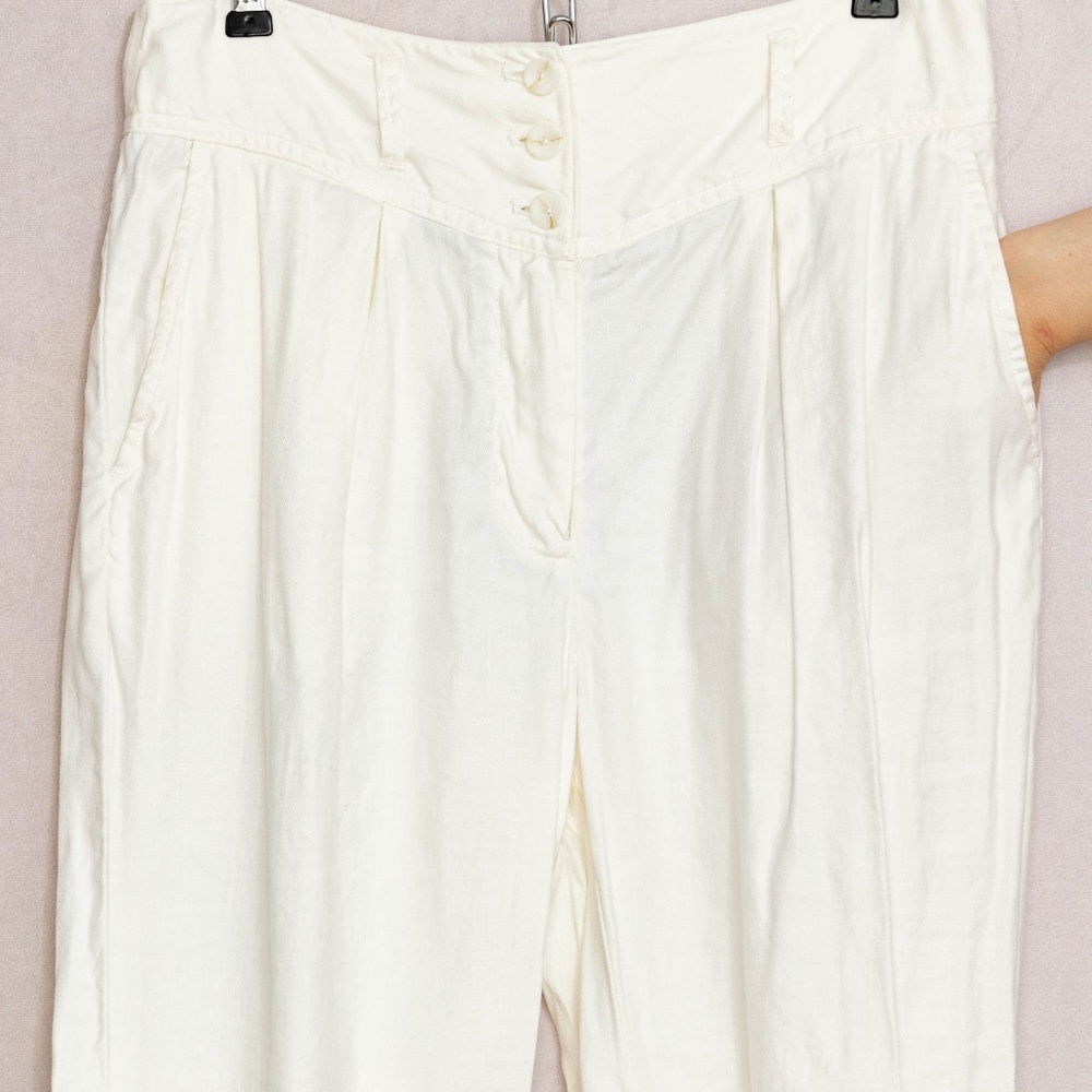 Anthropologie, Sz 4, High Waist Linen Joggers